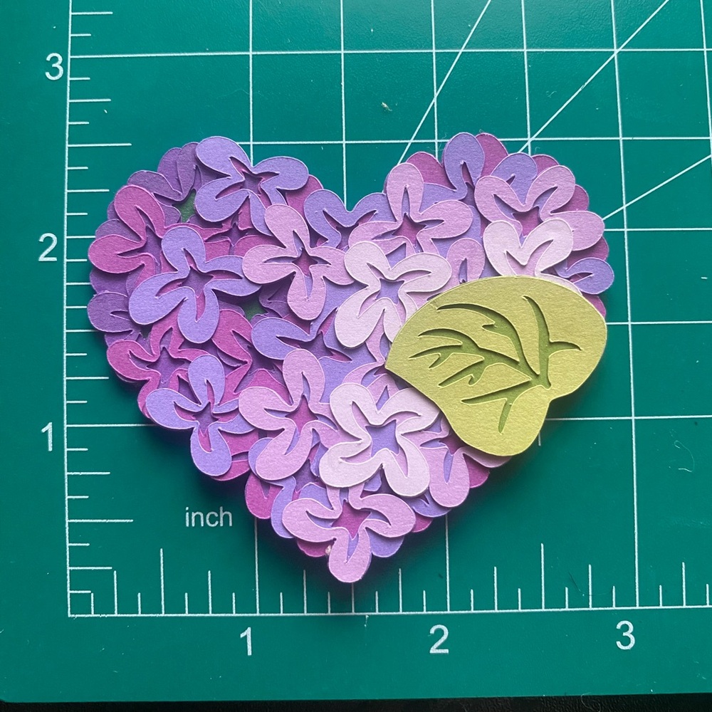 3D Magnet Purple Lilac Heart